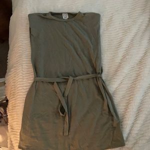 Olive green T-shirt dress